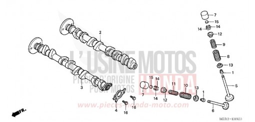 ARBRE A CAMES/SOUPAPE CBR600RR4 de 2004